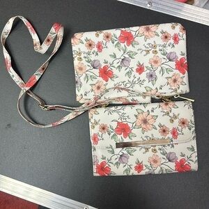 Safe keeper Crossbody floral handbag - makeup bag combo